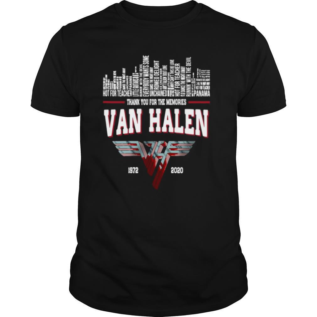 Thank You For The Memories Van Halen 1972 2020 shirt