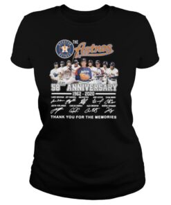 The houston astros 58th anniversary 1962 2020 thank you for the memories signatures shirt