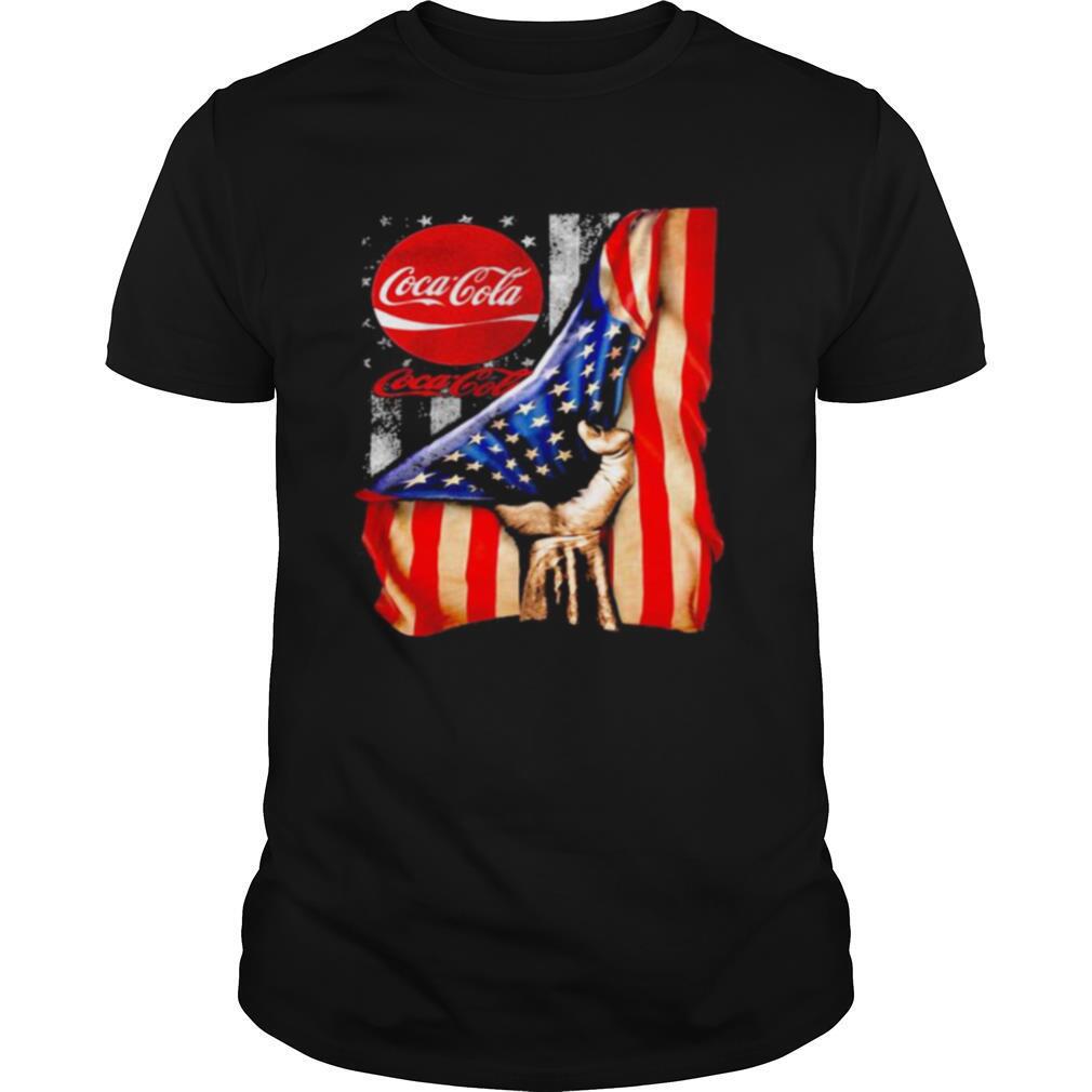Coca cola american flag shirt