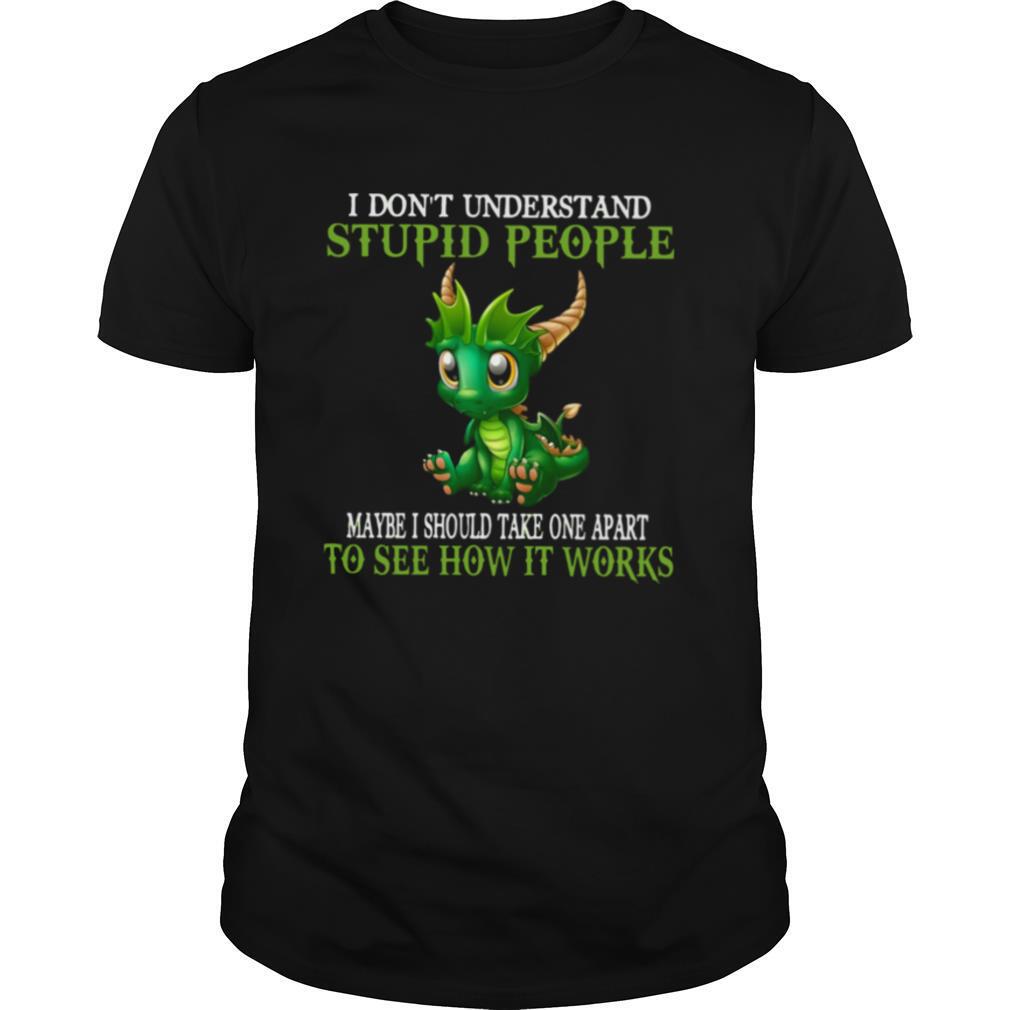 Dragon I Don't Understand Stupid People Maybe I Should Take one Apart To See How It Works shirt