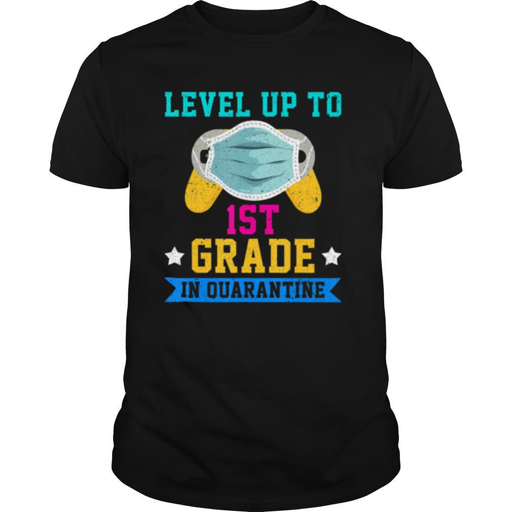 Gamer Mask School Back Level Up To 1st Grade In Quarantine shirt