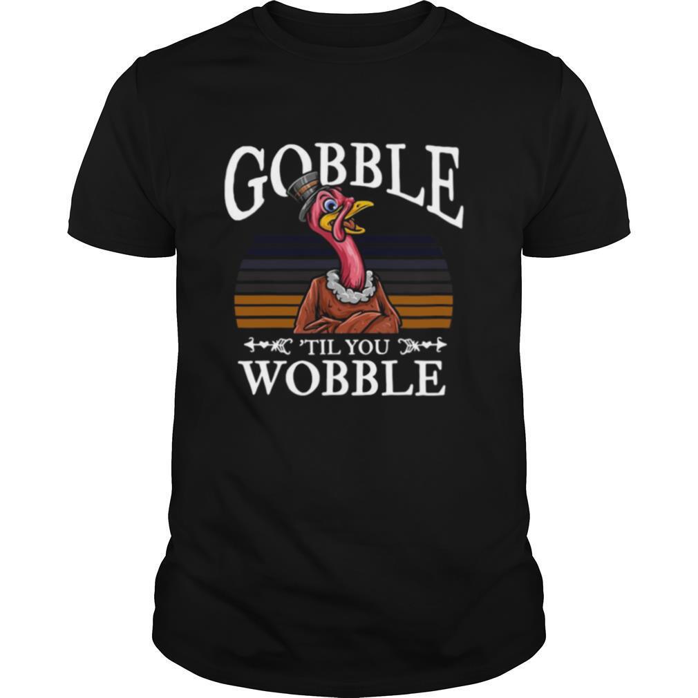 Gobble Til You Wobble Flamingo Vintage shirt