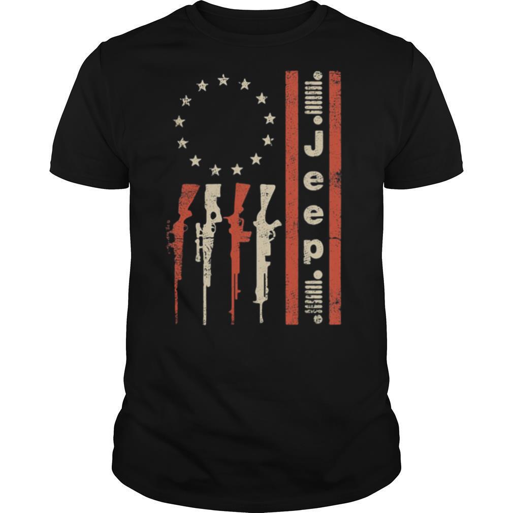 Guns vintage american flag shirt