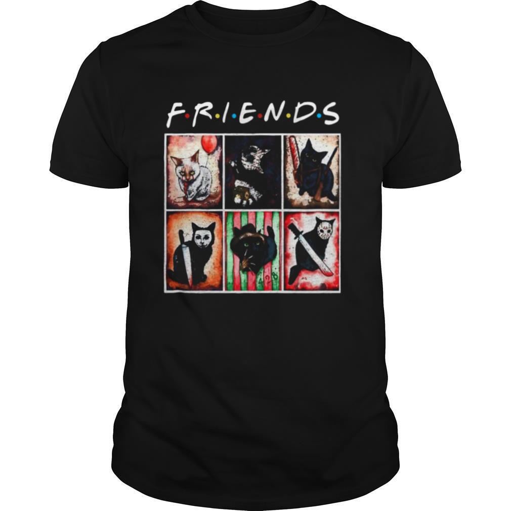 Horror Characters Cat Version Friends shirt