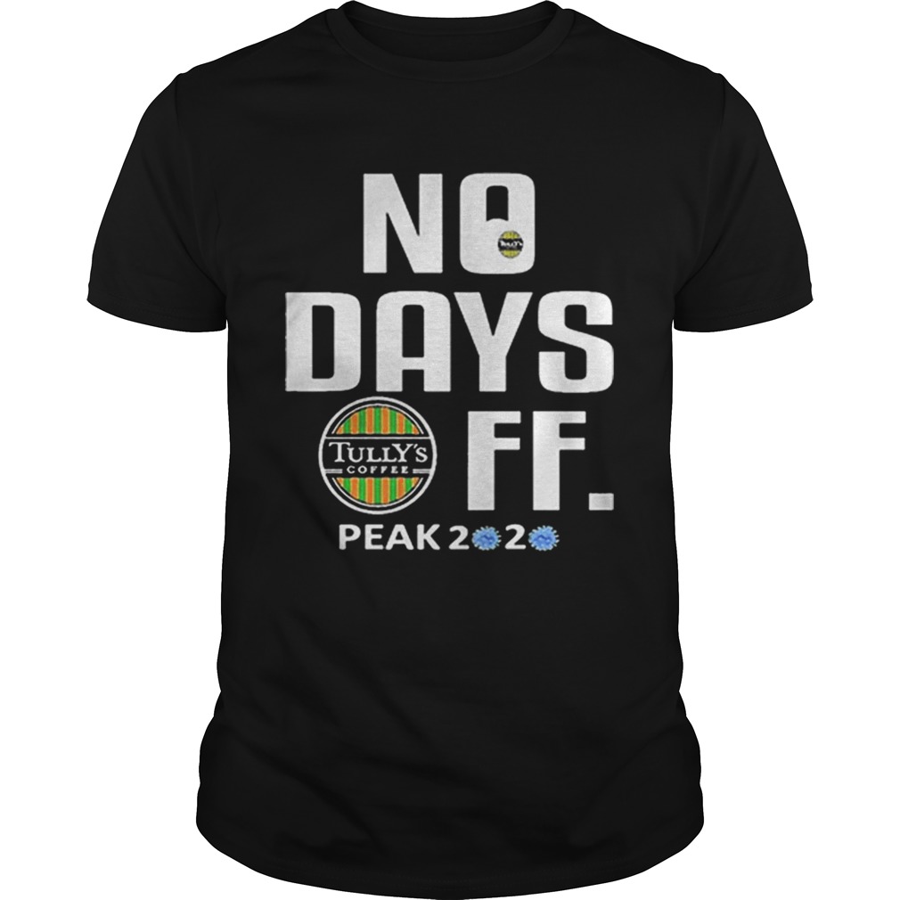 No Days Tullys Coffee Mask FF Peak 2020 Covid19 shirt