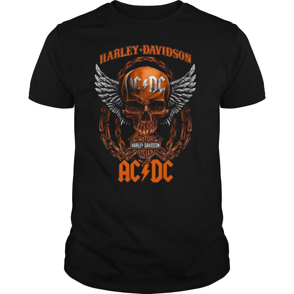Skull Motor Harley Davidson Cycles AC DC shirt
