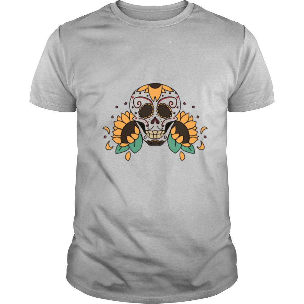 Skull Sunflowers Dia De Los Muertos shirt