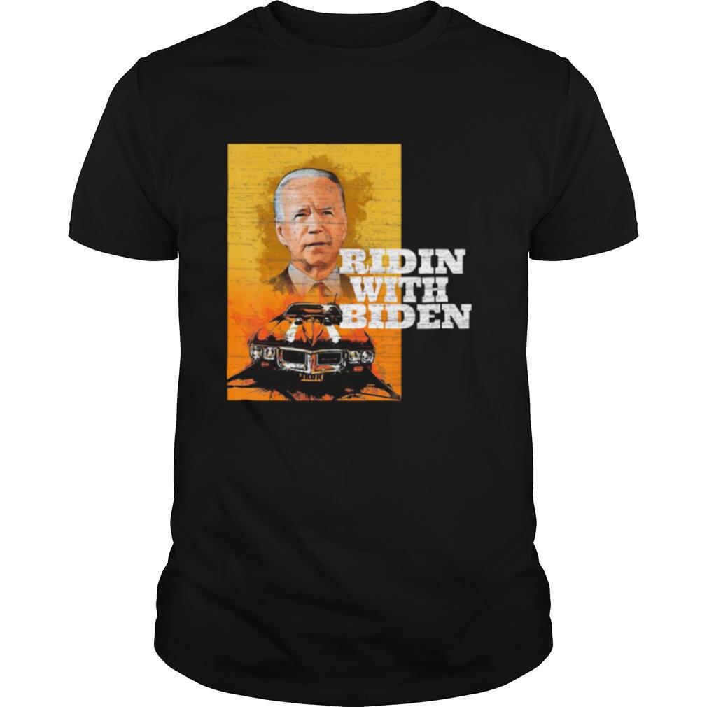 Vintage Retro Classic Ridin With Biden shirt