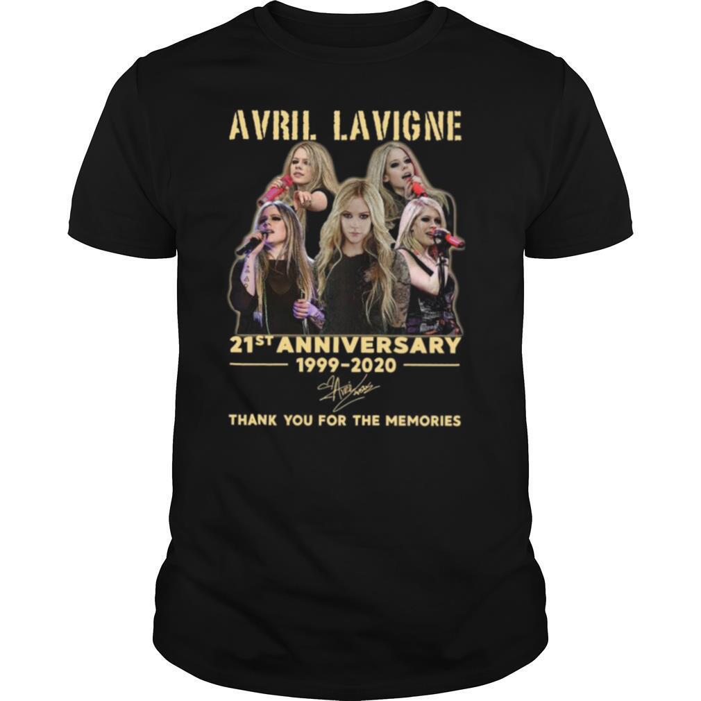 Avril Lavigne 21st Anniversary 1999 2020 Thank You For The Memories Signature shirt