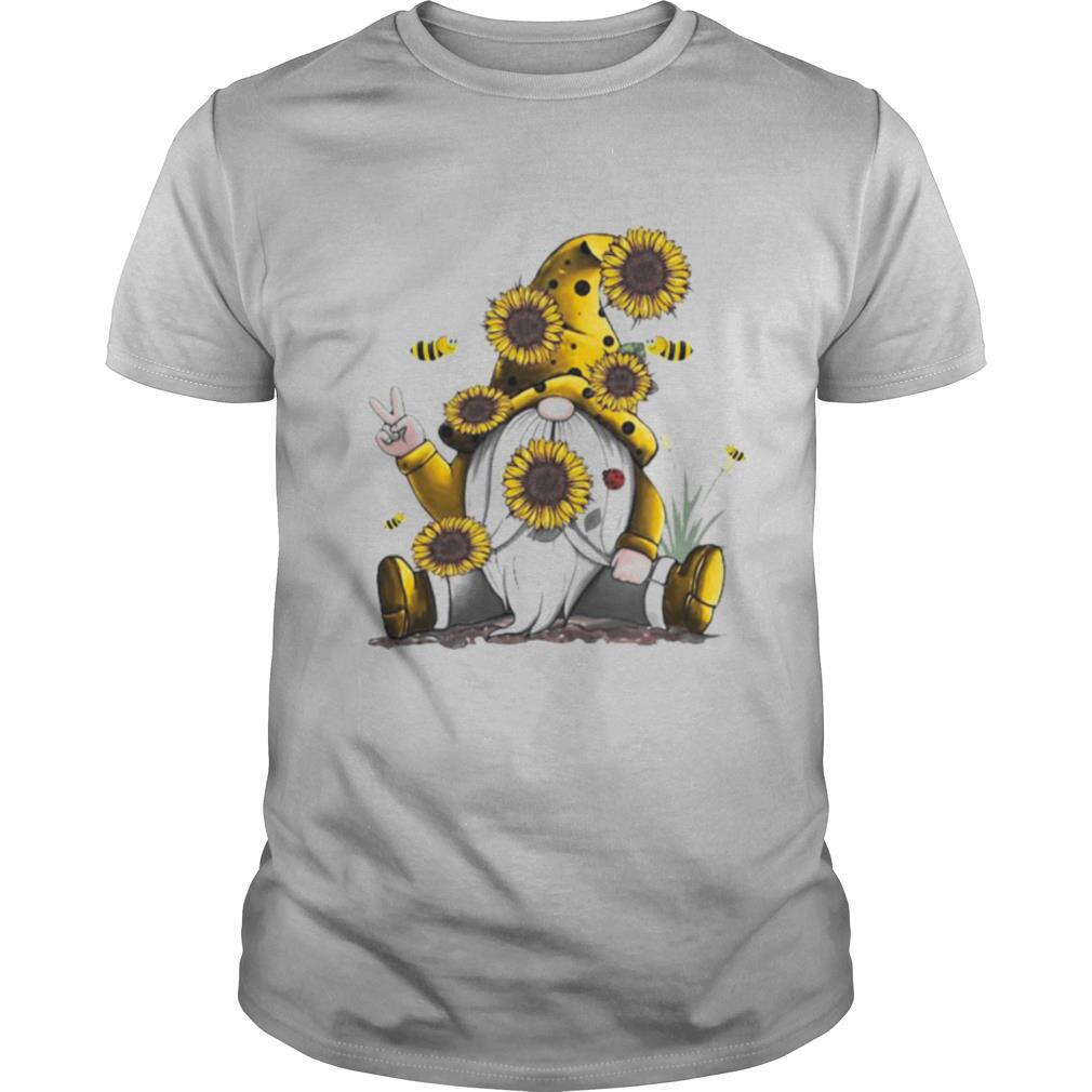 Gnomes sunflowers and bee shirt