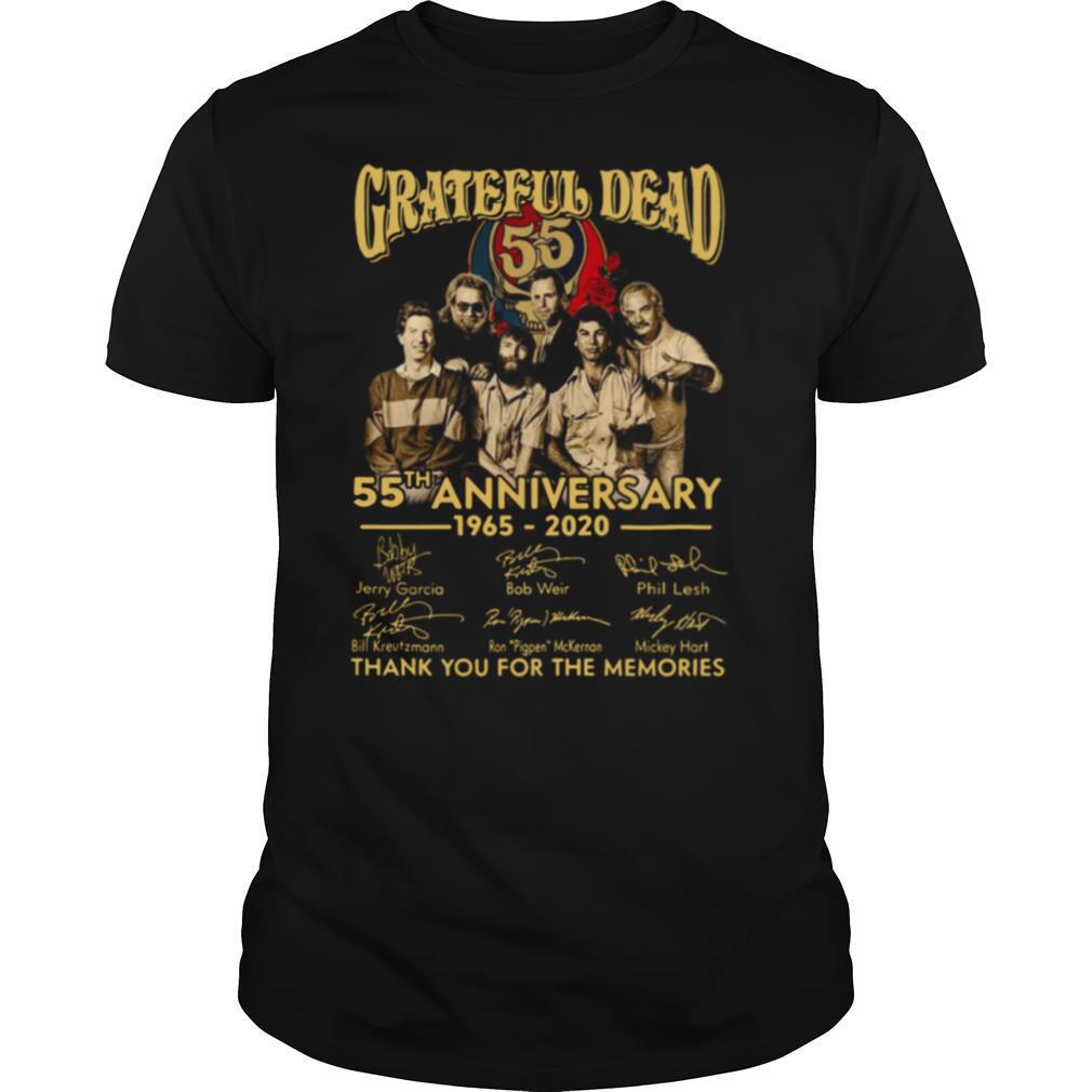 Grateful Dead 55th Anniversary 1965 2020 Signed Thank Memories shirt
