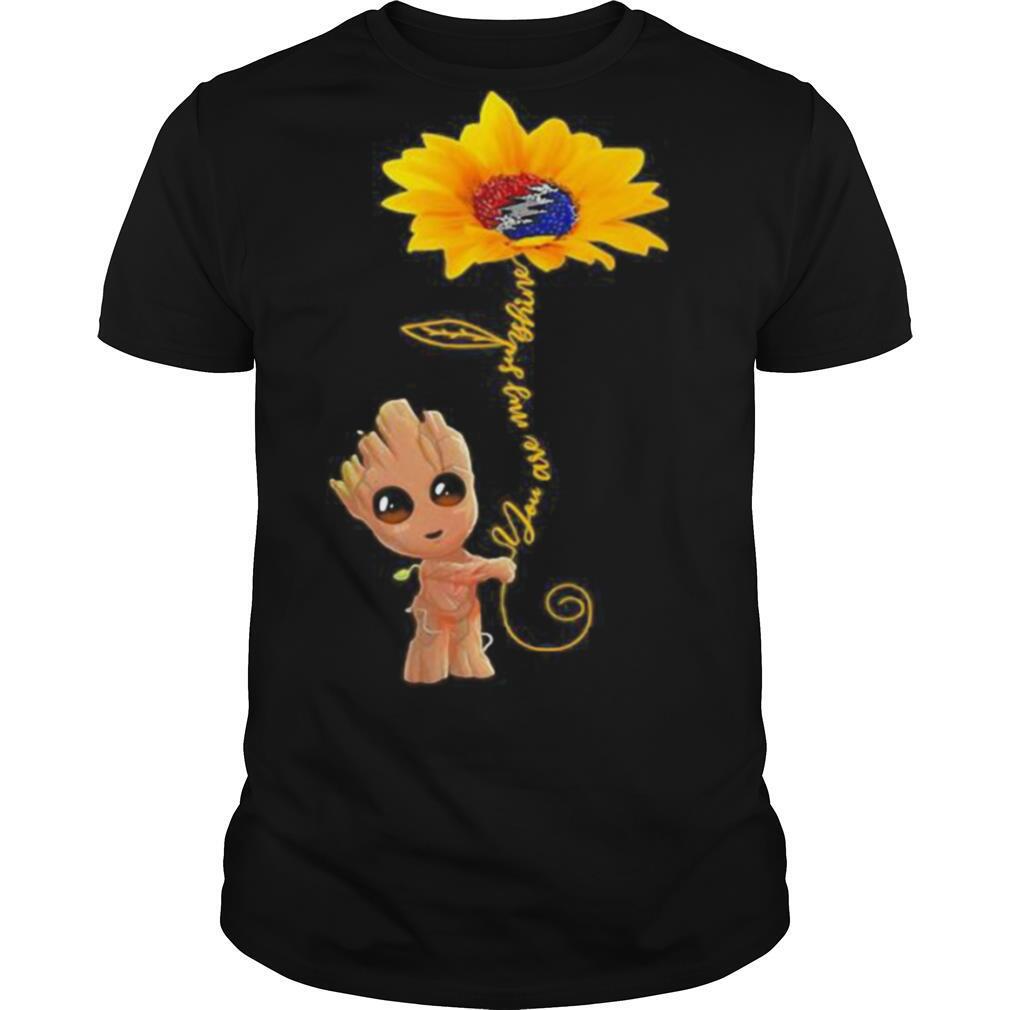Groot hug Sunflower you are my sunshine shirt
