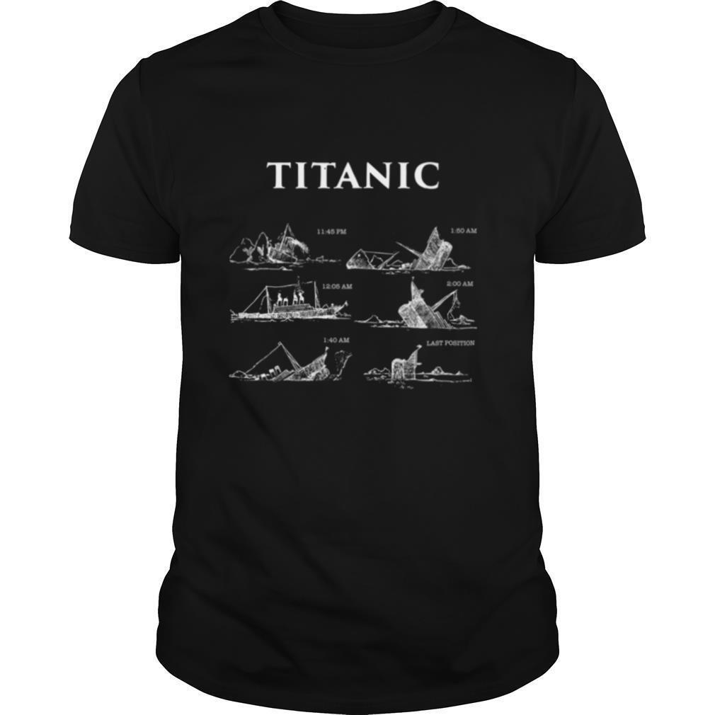 Titanic Sinking Gift Poster Vintage Memorabilia Movie shirt
