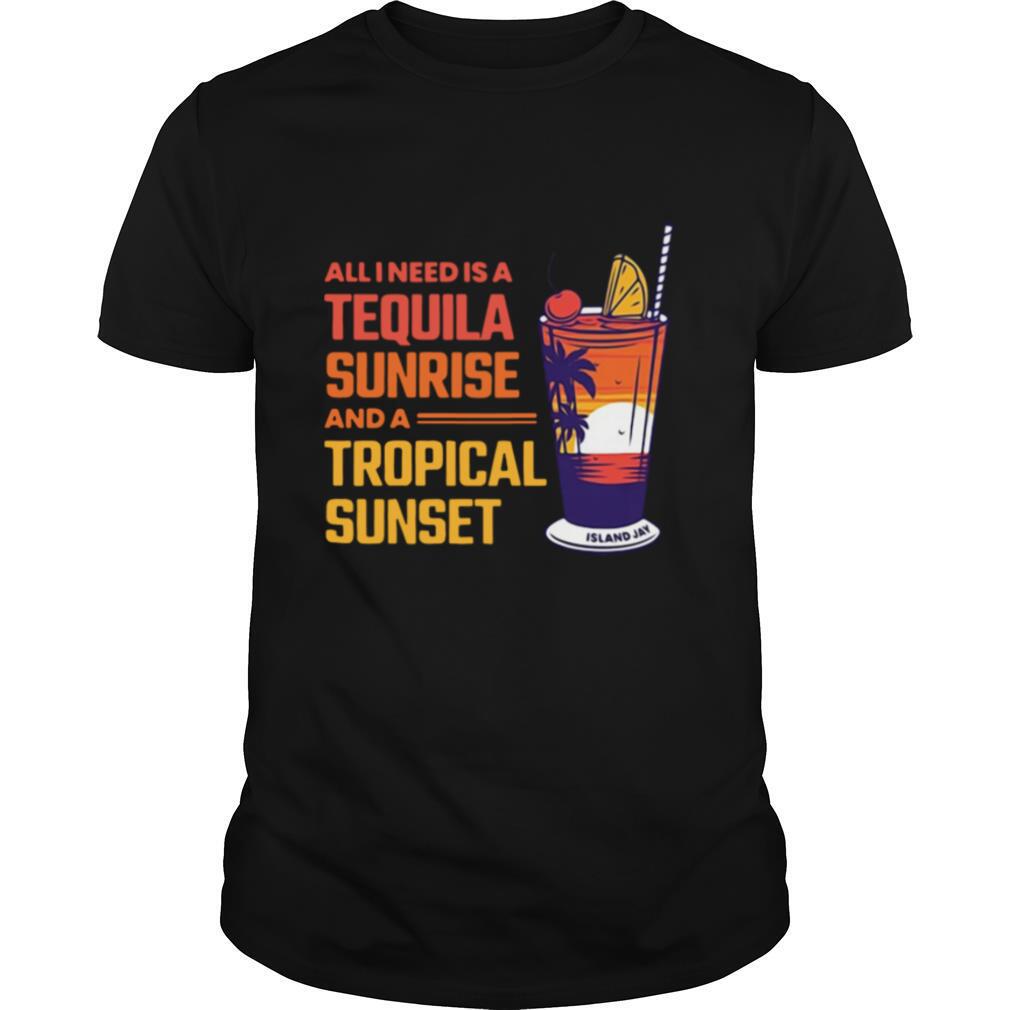Beach Allineed Is A Tequila Sunrise And A Tropical Sunset shirt