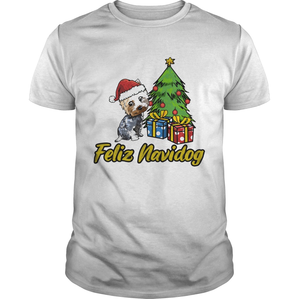 Feliz Navidog Yorkshire Christmas Gift shirt
