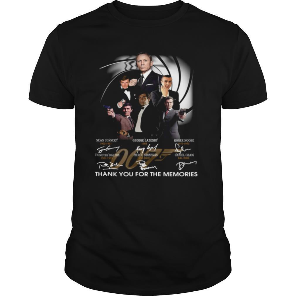 James Bond 007 Fans Thank You For The Memories Signature shirt