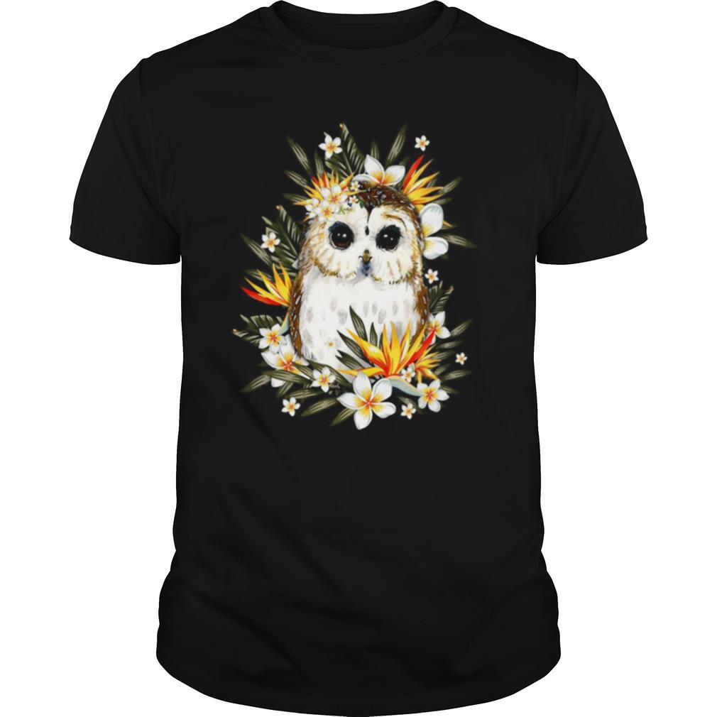 The Owl With Flower shirt