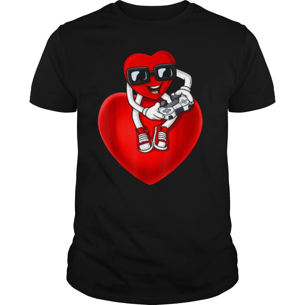 Valentines Day Heart Video Gamer Controller shirt