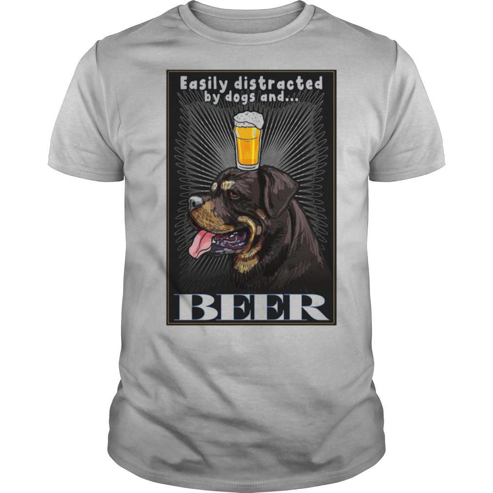 Easily Distracted By Dogs And Beer Vertical Poster shirt