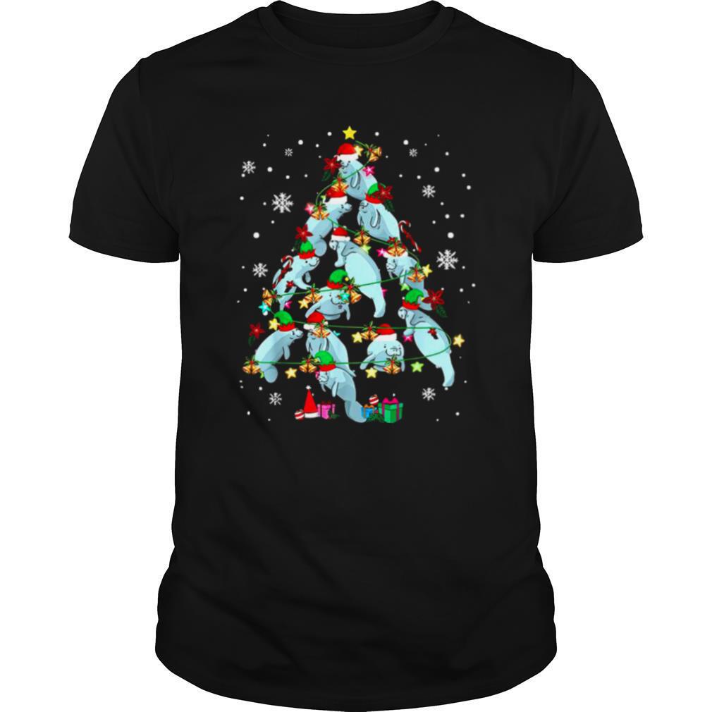 Hippopotamus Tree Merry Christmas shirt