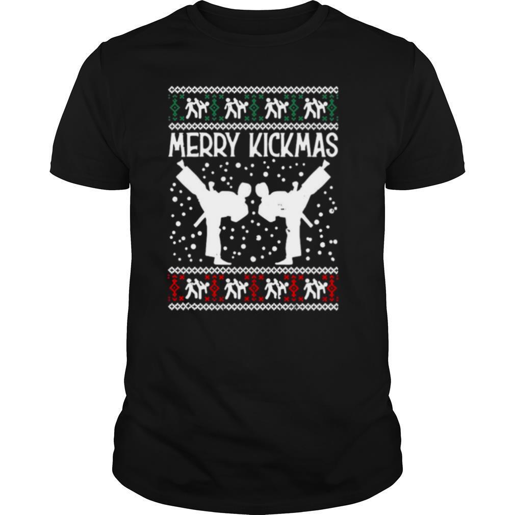 Merry Kickmas Ugly Christmas Karate Jiu Jitsu Martial Gift Pullover shirt