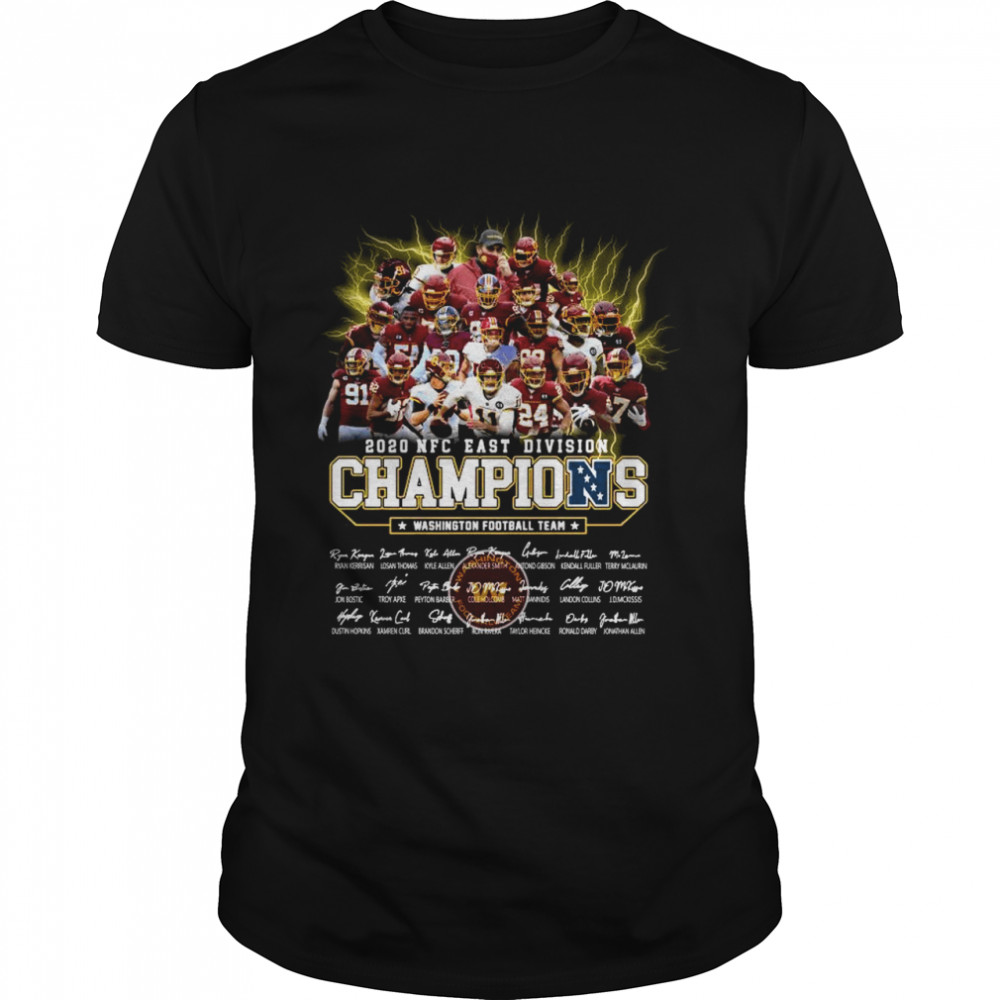2020 Nfc East Division Champions Washington Football Team Signatures shirt