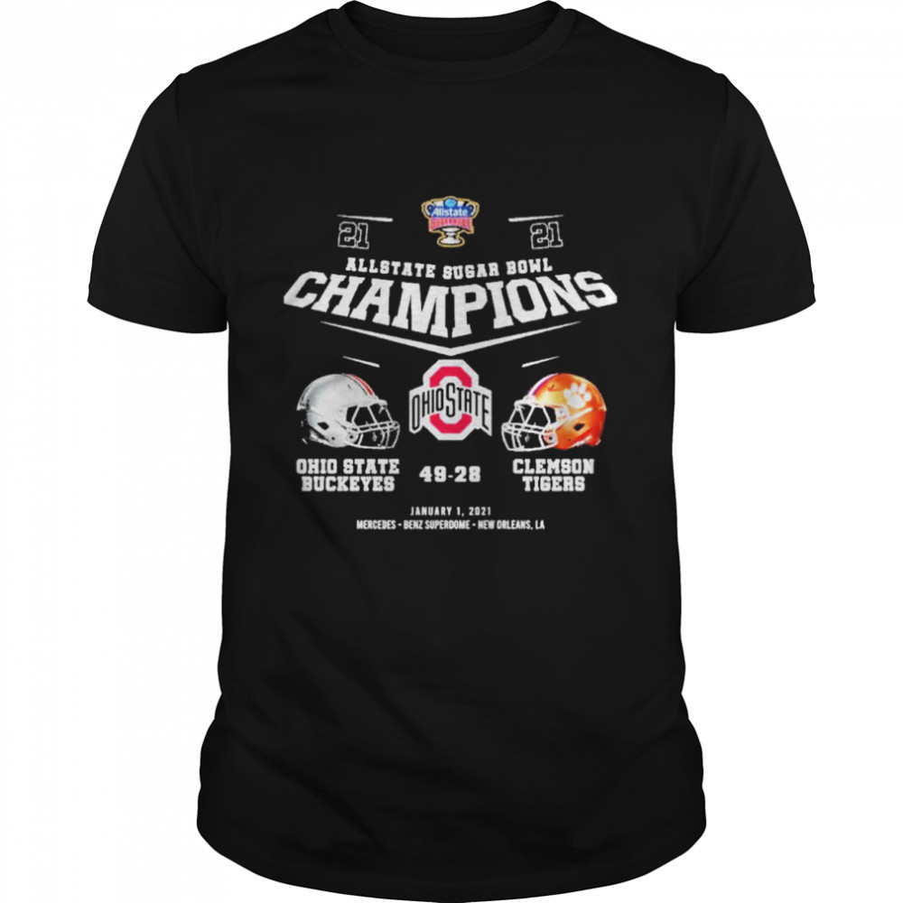 Allstate sugar bowl champions ohio state buckeyes 49 28 clemson tigers shirt