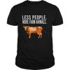 Less People More Farm Animals Brown Cow Introvert shirt