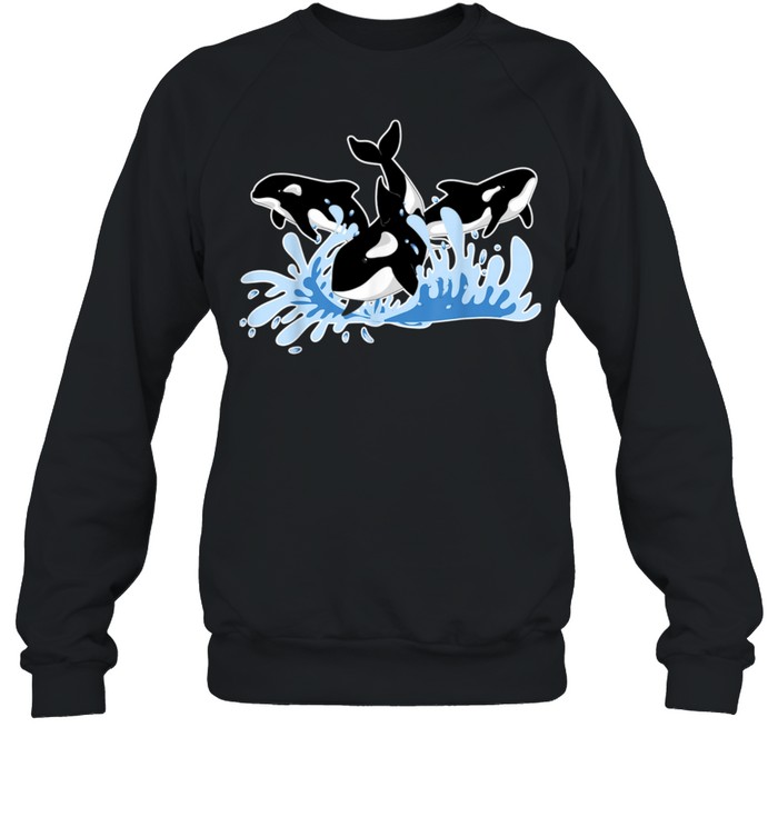 Waves Aquarist Ocean Animal Orcas Sea Whale Orca Shirt Unisex Sweatshirt