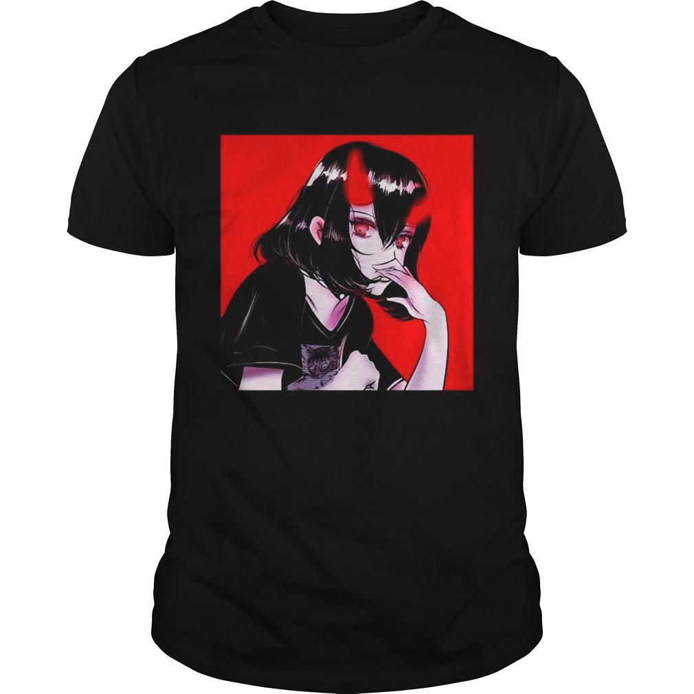Anime Aesthetic Gothic Demon Girl Waifu Tshirt