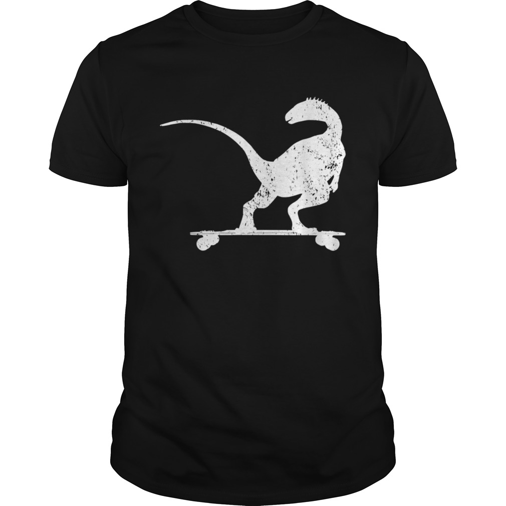 Dinosaurs On Longboard Skater Shirt
