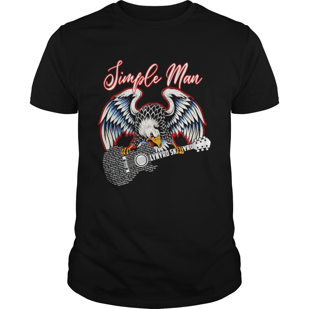 Eagle Lynyrd Skynyrd simple man guitar shirt