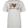 Peace Love Mom Baseball Baseball Shirt Classic Men's T-shirt