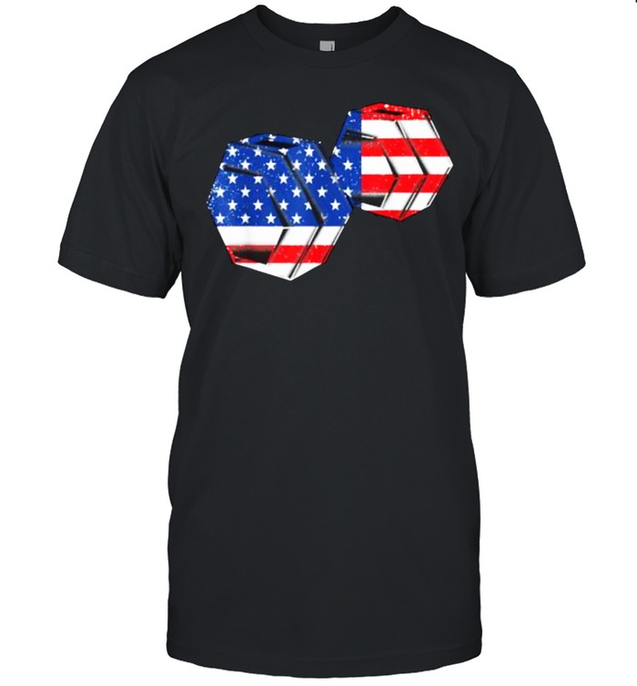 4th Of July Weightlifting Vintage American Flag T-Shirt