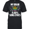 My Brain Is 80% Song Lyrics T- Classic Men's T-shirt