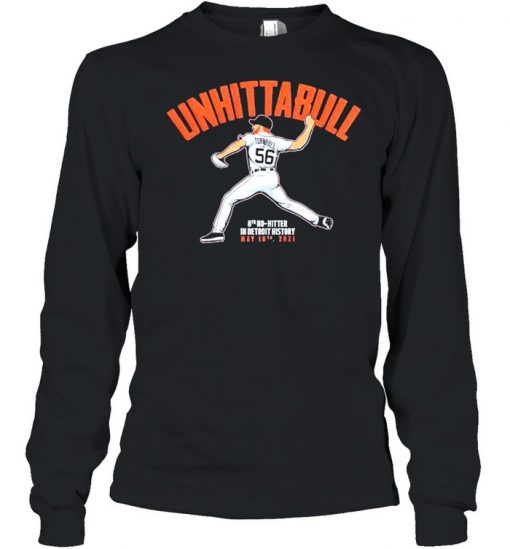 UNHITTABULL 8th no hitter in detroit history  Long Sleeved T-shirt
