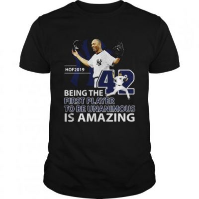 Mariano Rivera Hof 2019 Being the first player to be unanimous shirt
