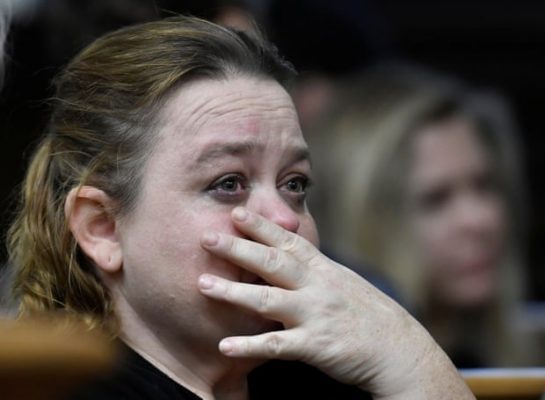 Wendy Rittenhouse, Kyle Rittenhouse’s mother, gets emotional as her son breaks down on the stand.